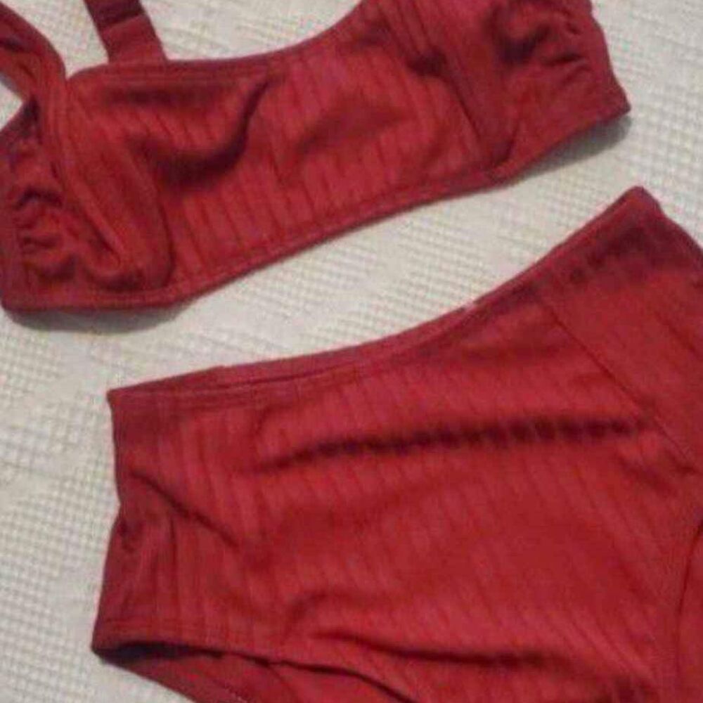 New Red Women's Bathing Suit  - Size Small Top/  X Small Bottom.